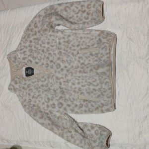 Members Mark Cuddly Sherpa Cheetah Print Jacket